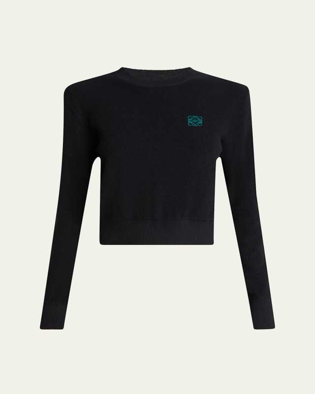 Cropped Anagram Wool Sweat